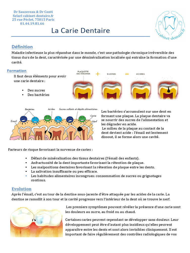Comprendre la carie de l'émail PDF Émail dentaire Sciences de la — free download