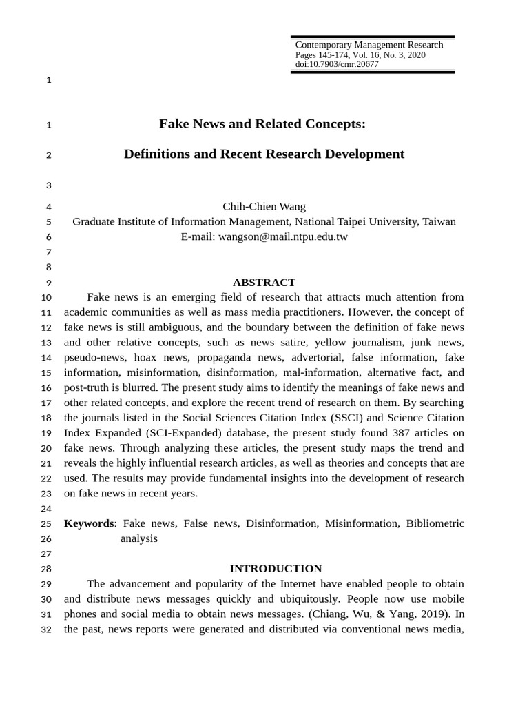 Understanding Fake News Concepts | PDF | News | Propaganda