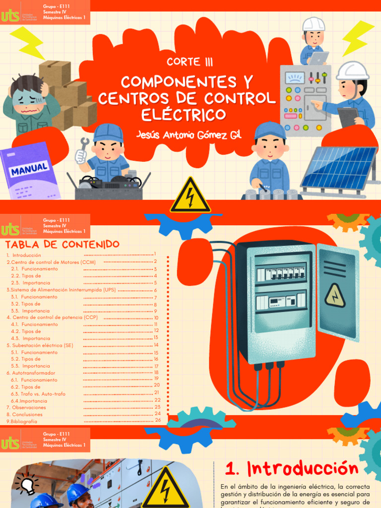 Componentes y Centro de Control Eléctrico | PDF | Transformador ...