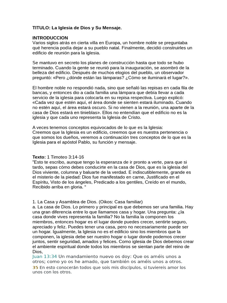 La Iglesia de DIos y Su Mensaje | PDF | Cristo (título) | Iglesia cristiana