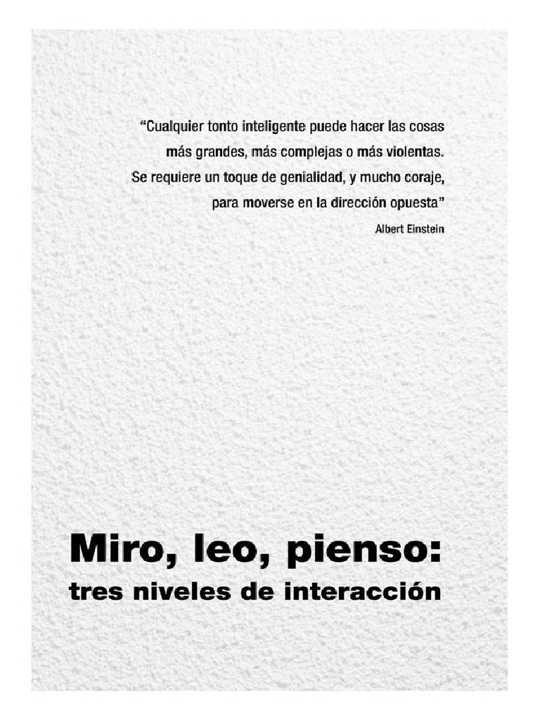 (Lectura) Miro, Leo, Pienso | PDF | Percepción | Cognición