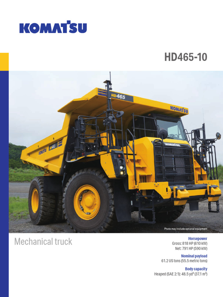 HD465-10 Mechanical Truck Overview | PDF | Horsepower | Automatic ...