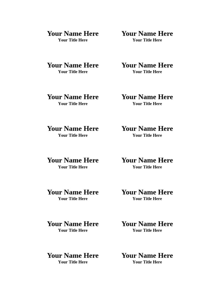 125x3 Insert Template | PDF