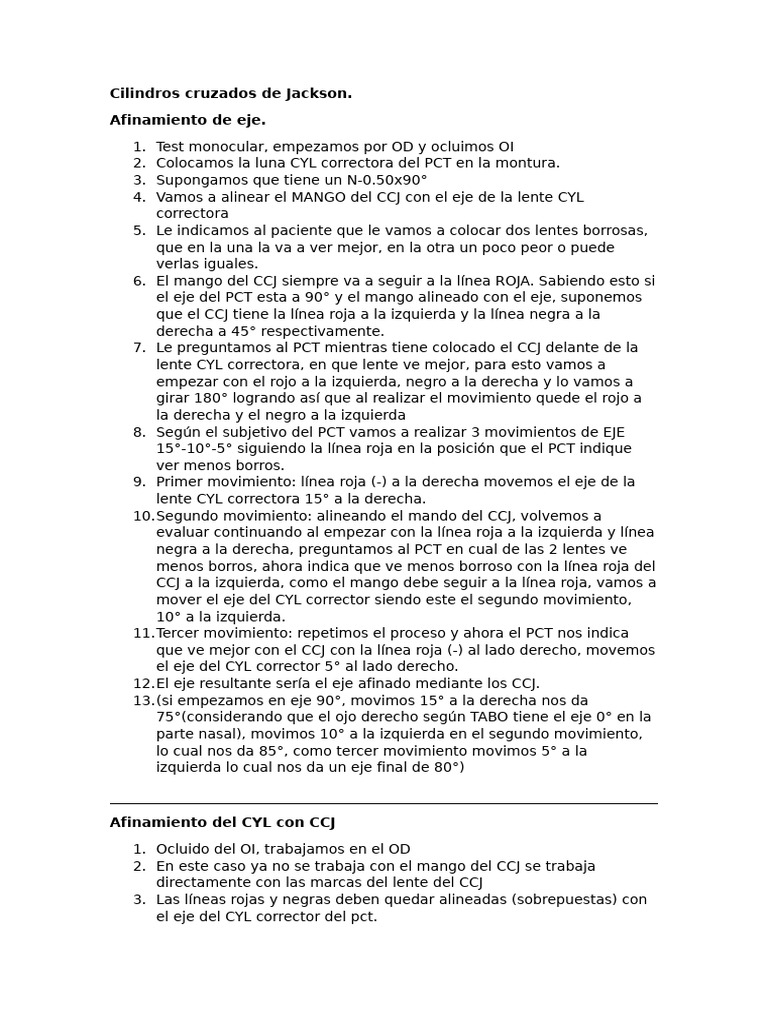 Afinamiento de Cilindros Cruzados CCJ | PDF