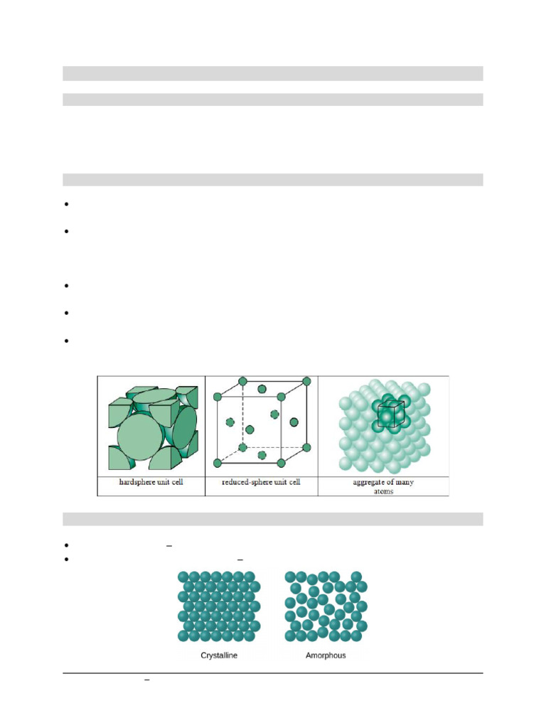 Crystalline vs Non-Crystalline Materials | PDF | Crystal Structure ...