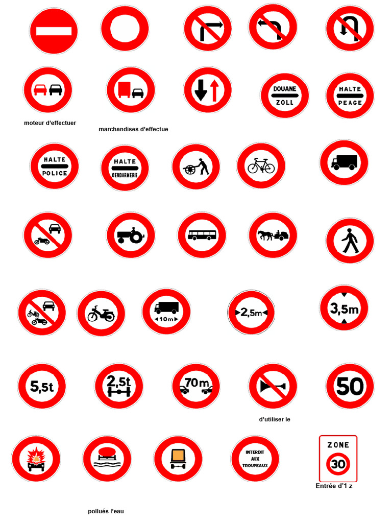 Panneaux de Signalisation Routière | PDF | Véhicules | Aménagement cyclable