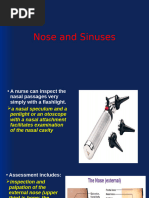 Nose and Sinuses Assessment Form | PDF | Human Nose | Medical Specialties