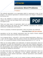Rational Expressions Word Problems