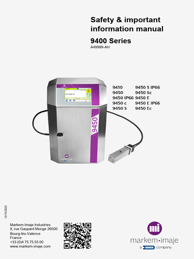 9400 Safety Manual A49999 | PDF | Safety