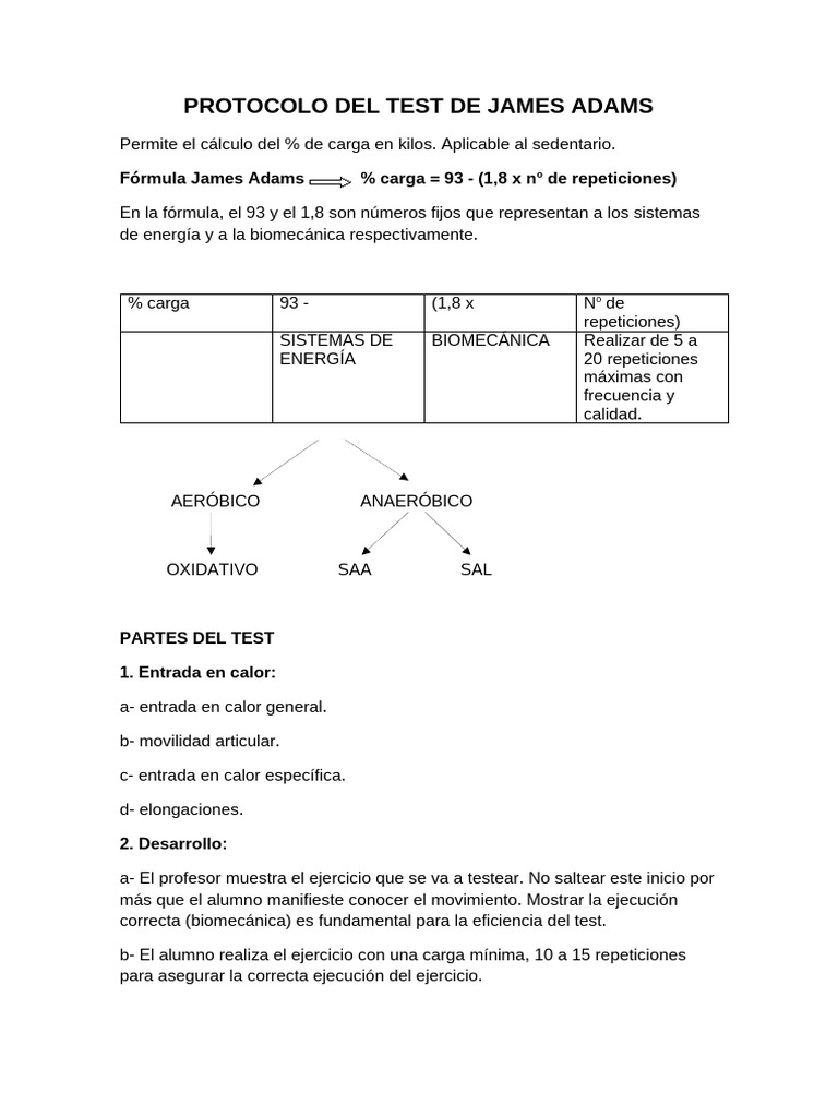 Protocolo del Test de James Adams | PDF