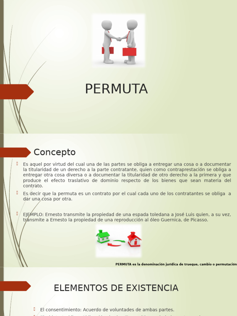 Contrato de Permuta: Conceptos y Ejemplo | PDF