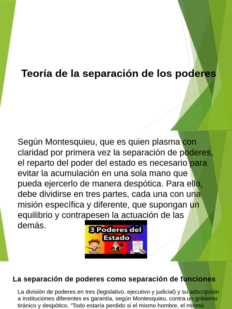 Teoría de la Separación de Poderes | PDF