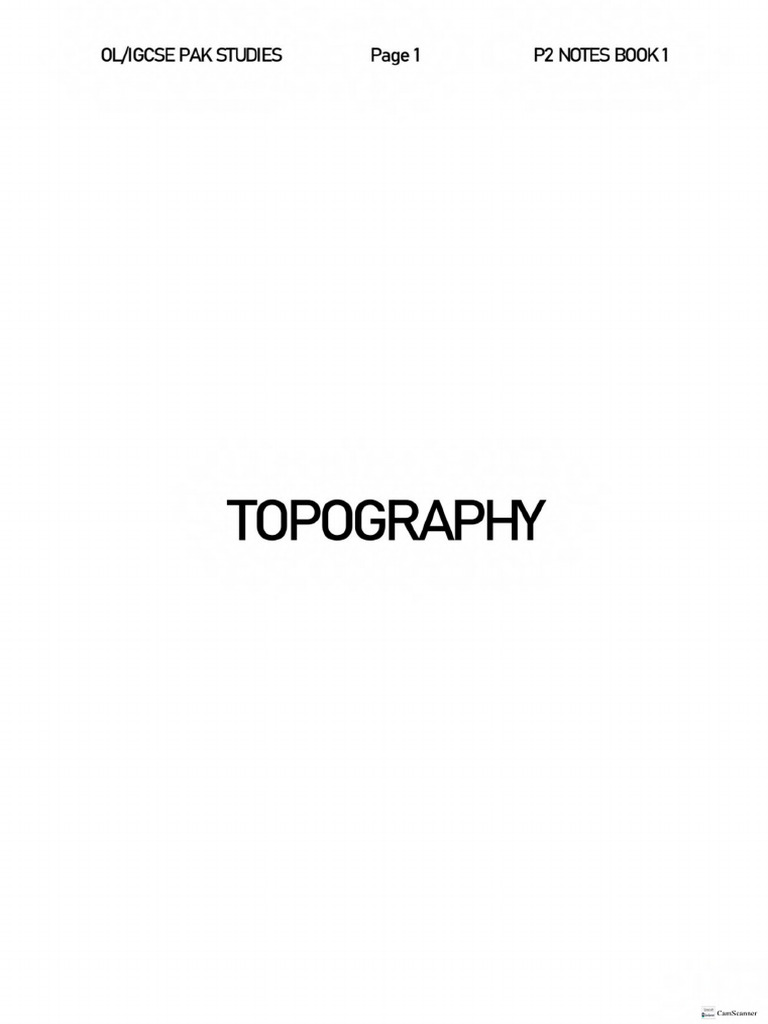 Topography Notes 2024-25 - Compressed | PDF