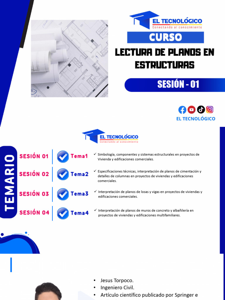 Sesión 01 - Lectura de Planos en Estructuras - El Tecnológico | PDF ...