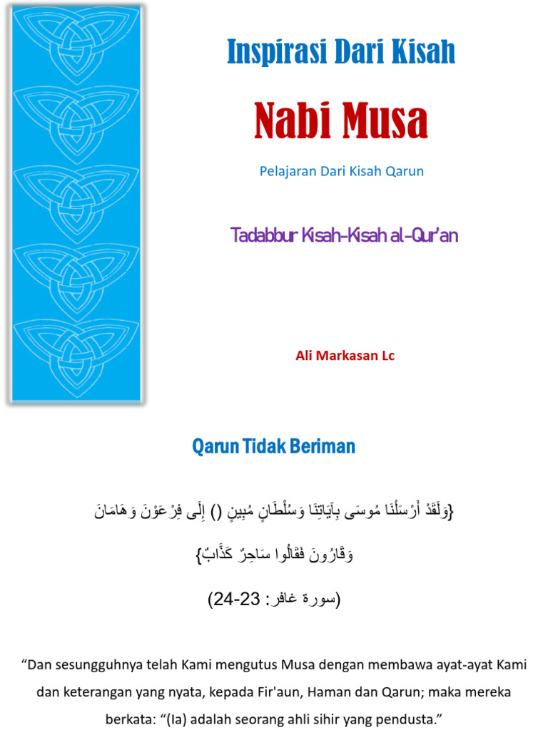 Pelajaran Dari Kisah Qarun dan Musa | PDF