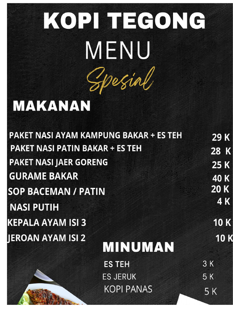 Menu Pdf