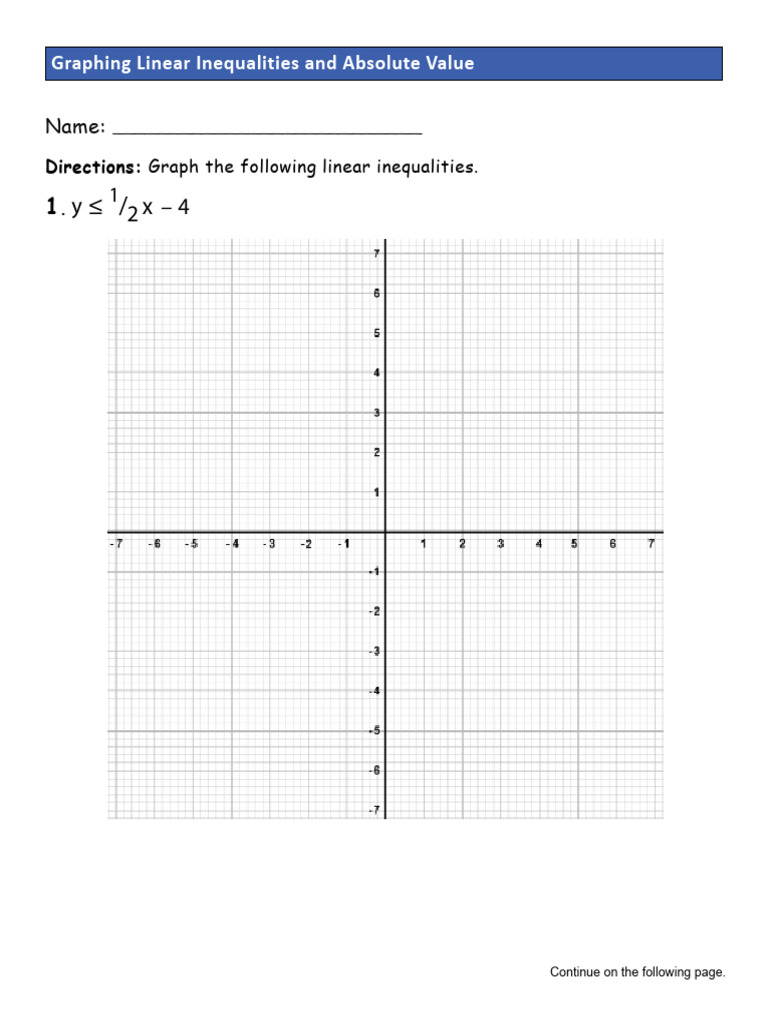 Graphing Linear Inequalities & Equations | PDF | Mathematical Relations ...