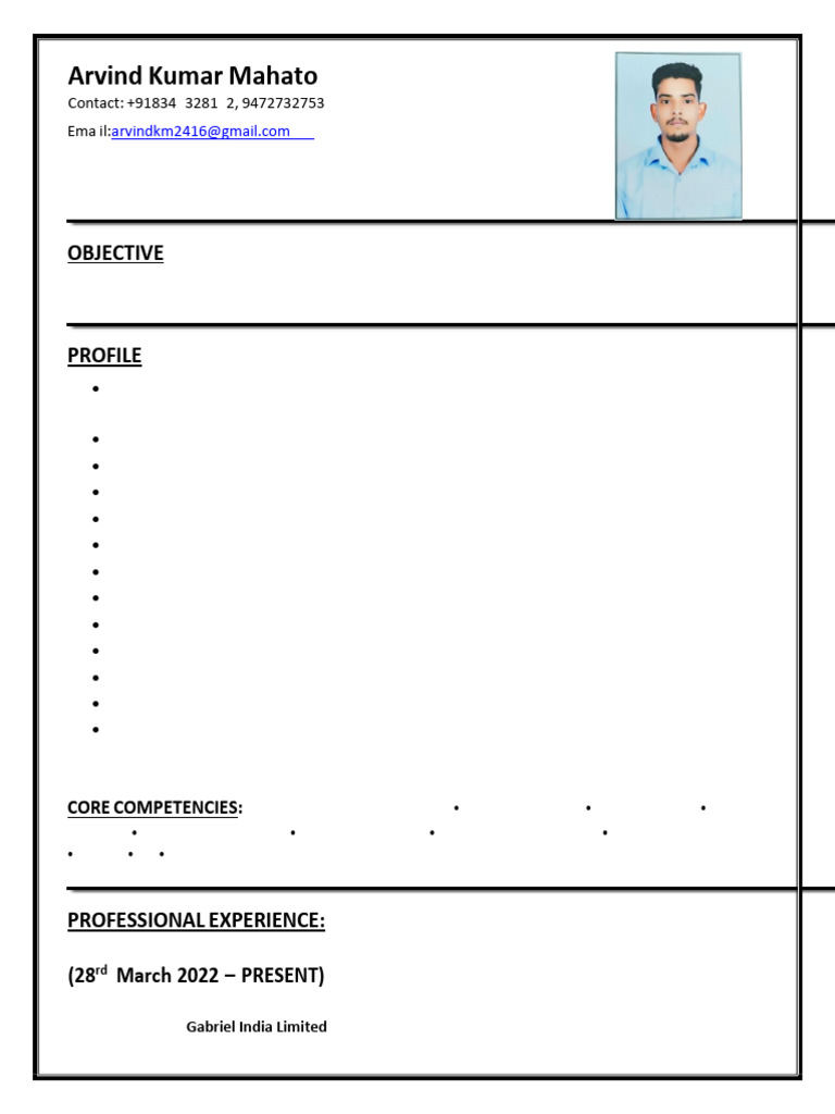 Arvind CV 000pr (1) (3) (1) - 1-3 | PDF | Business | Learning