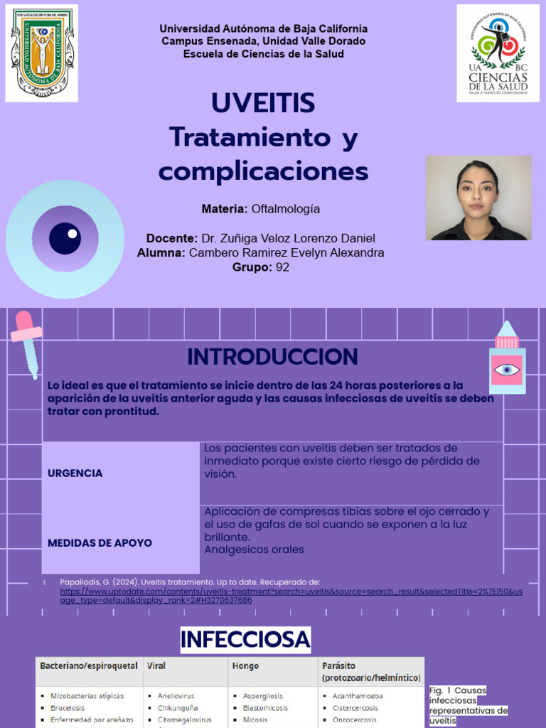 Uveitis Tratamiento y Complicaciones | PDF | Glaucoma | Oftalmología