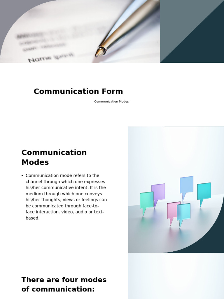 Understanding Communication Modes | PDF | Communication | Conversation