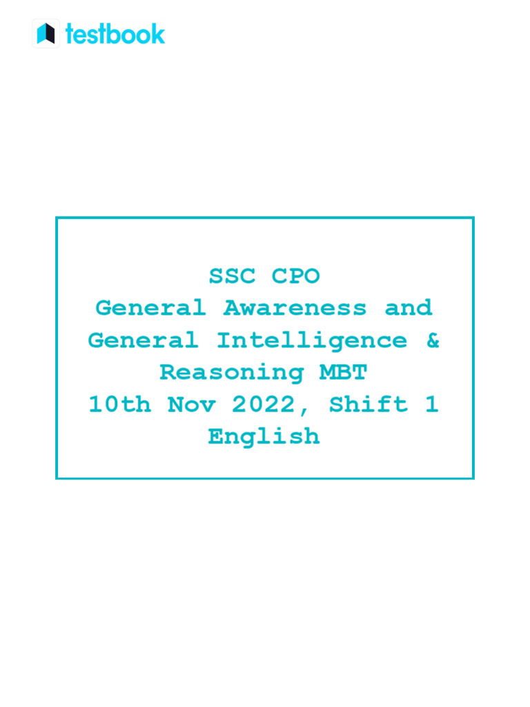 General Awareness & Intelligence Exam Guide | PDF