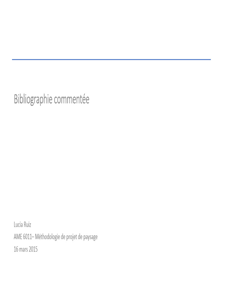 Bibliographie commentée sur le paysage | PDF | Paysage
