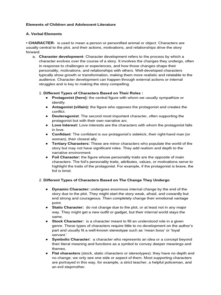 Understanding Children's Literature Elements | PDF | Narration | Plot ...