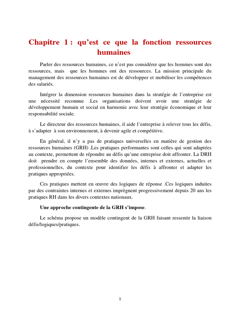 Stratégies et défis en gestion RH | PDF | Gestion des ressources ...