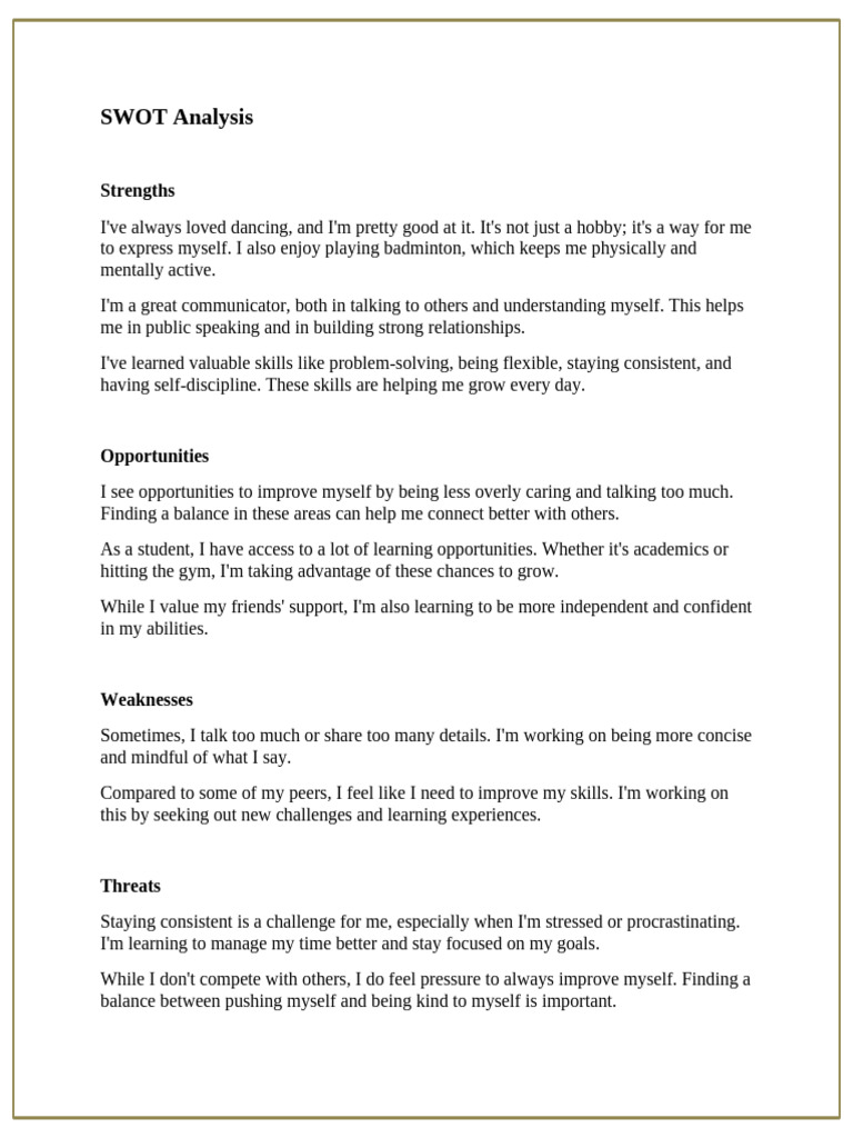 SWOT Analysis | PDF