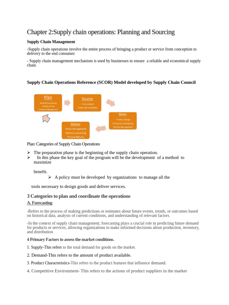 Supply Chain Operations: Planning & Sourcing | PDF | Forecasting ...