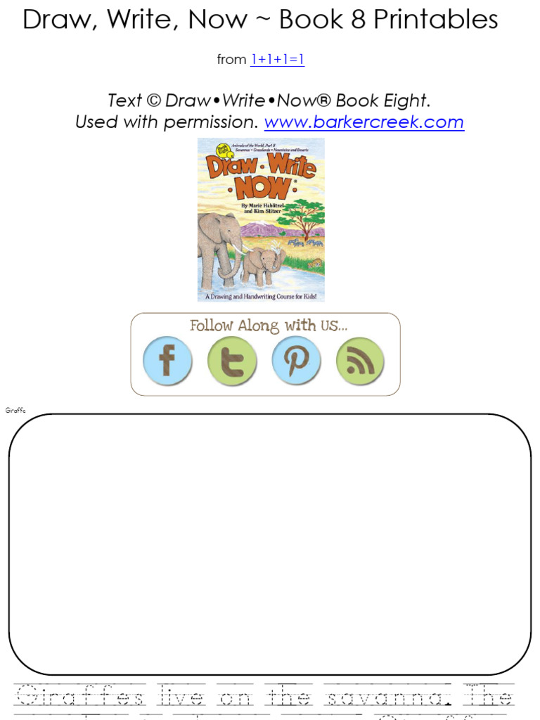 Draw Write Now Book 8 | PDF | Zebra | Grassland