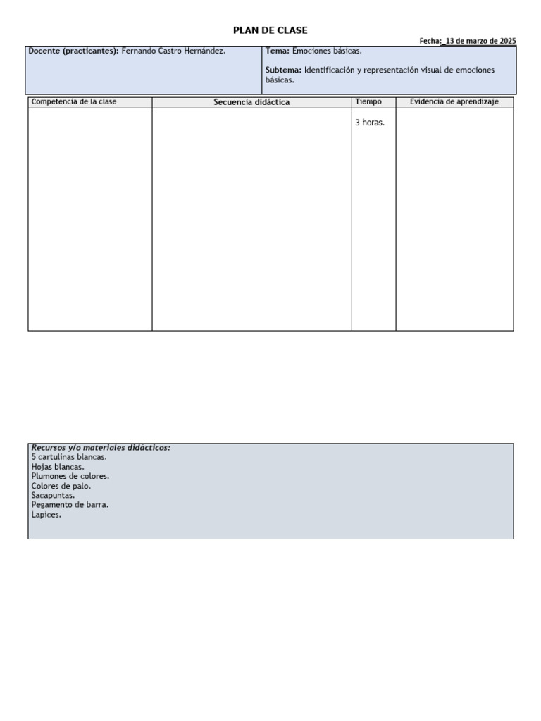 Identificación de Emociones Básicas en Clase | PDF | Las emociones ...