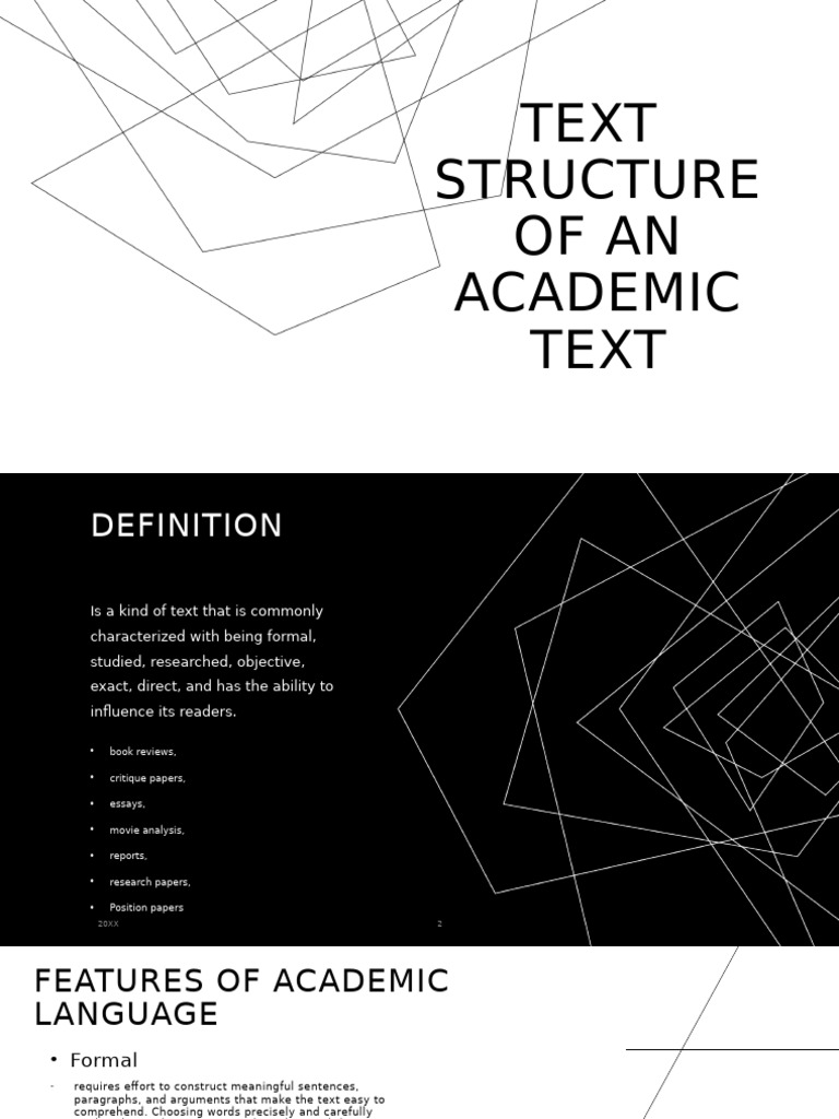 Academic Text Structure Guide | PDF | Essays | Human Communication