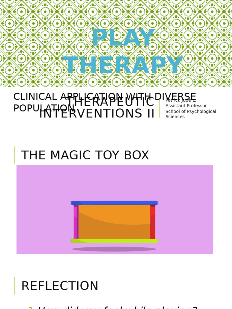 Play Therapy Techniques for Children | PDF | Play Therapy | Psychotherapy