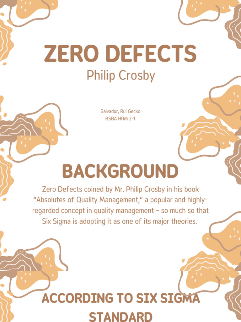 Zero Defects: Quality Management Insights | PDF