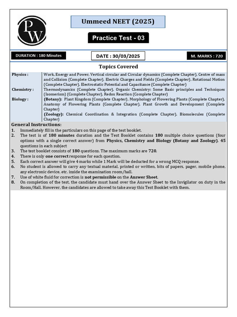 67ea447e3a95a15ab32ba2db - ## - Practice Test 03 - Hints & Solutions ...