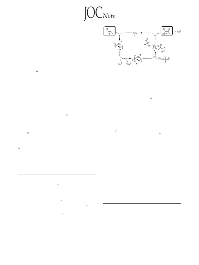 RuO4_Selective oxidation of alkenes | PDF | Alkene | Chemical Reactions