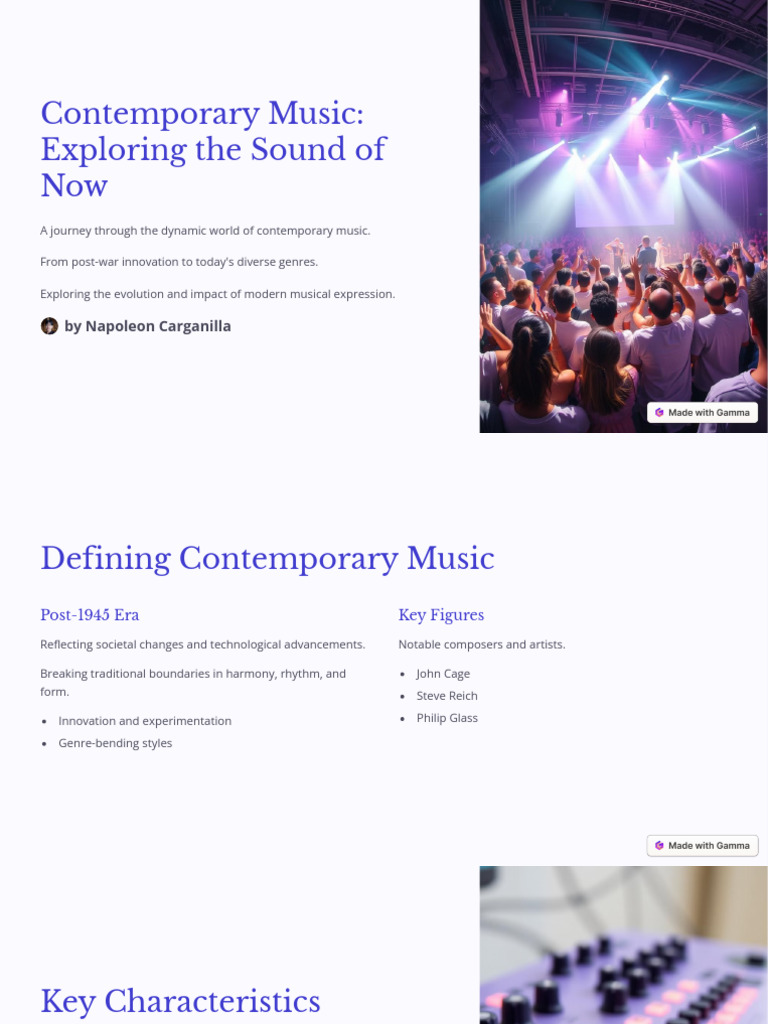 Contemporary Music Exploring The Sound of Now | PDF | Hip Hop Music ...