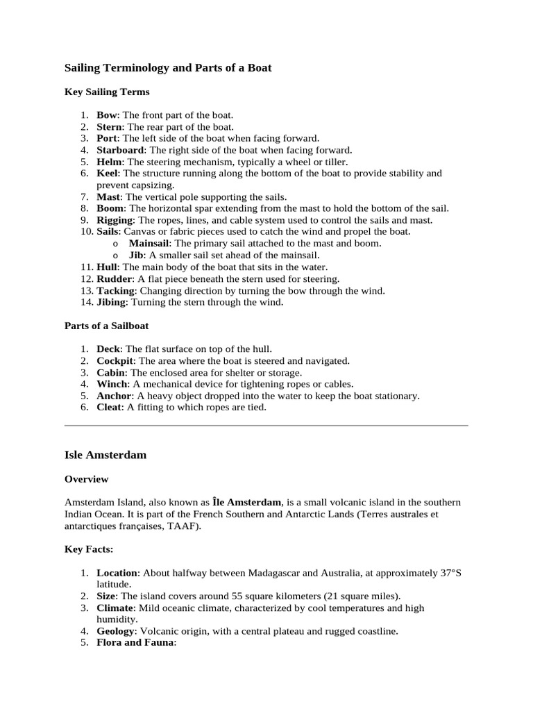 Sailing Terms And Boat Parts Guide Pdf Sail Mast Sailing
