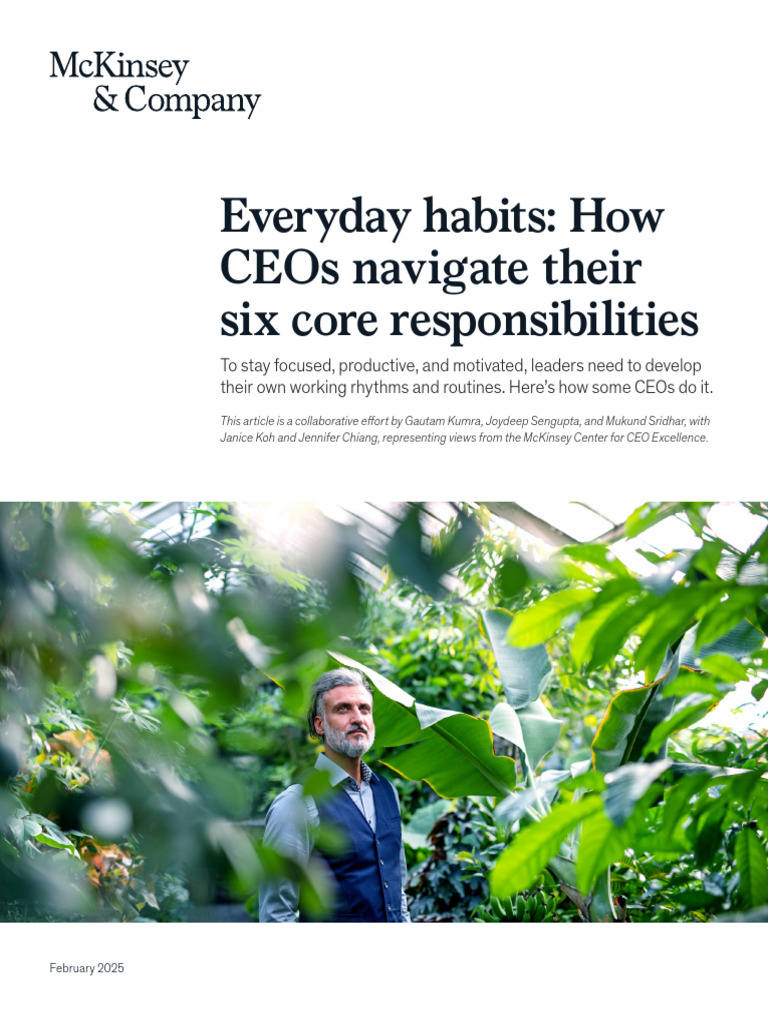 CEO Habits for Effective Leadership | PDF