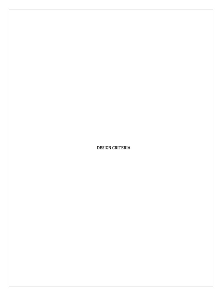Design Criteria | PDF