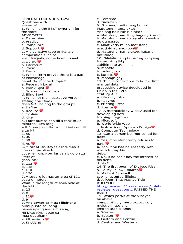 General Education Quiz Questions & Answers | PDF | Crimes | Crime ...