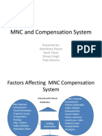 MNC and Compensation System: Presented By: Aakanksha Sharan Swati Tiwari Shivani Singh Tripti Sharma