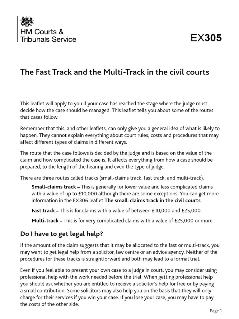 Understanding Fast Track & Multi-Track Cases | PDF | Mediation ...