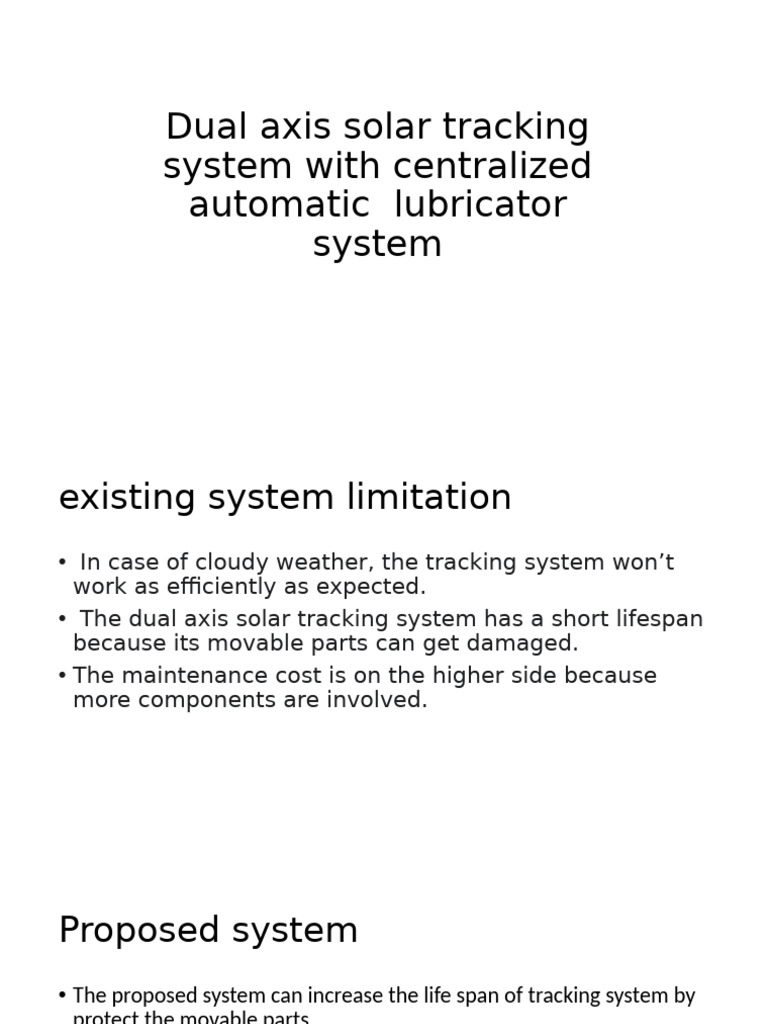 Enhanced Dual Axis Solar Tracker System | PDF