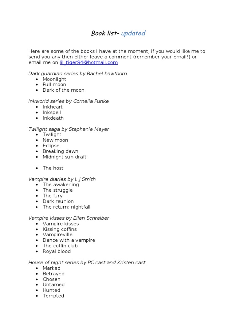 Updated Book List | PDF | Speculative Fiction Novels | Novels
