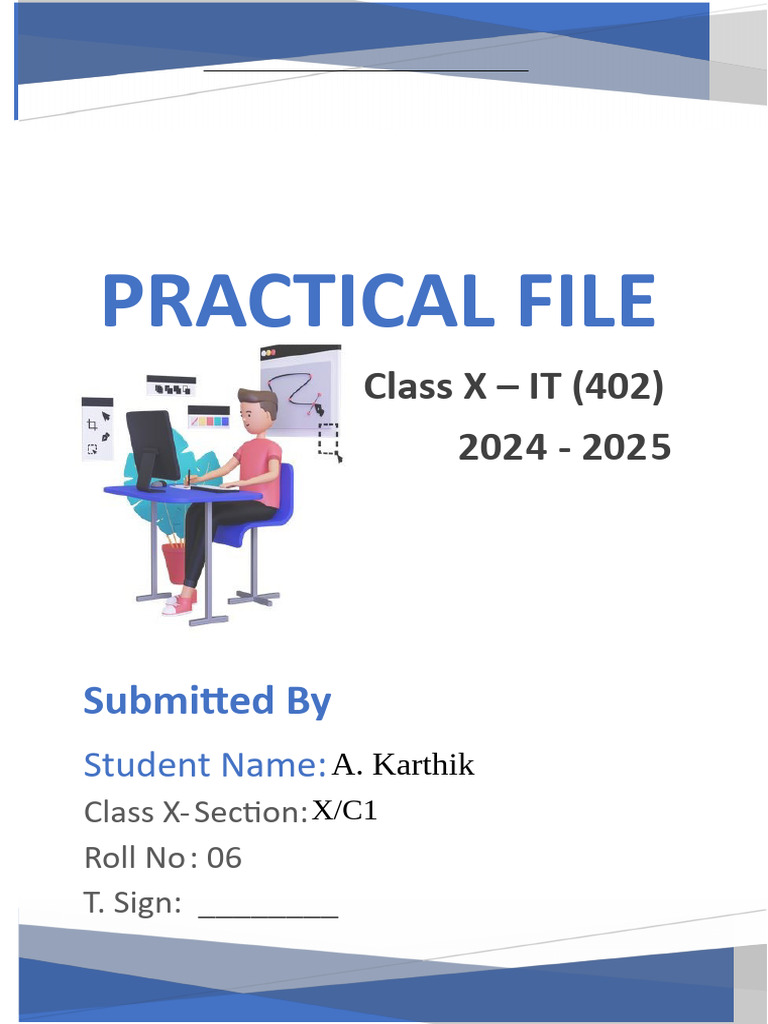 Karthik's IT Project Practical File | PDF