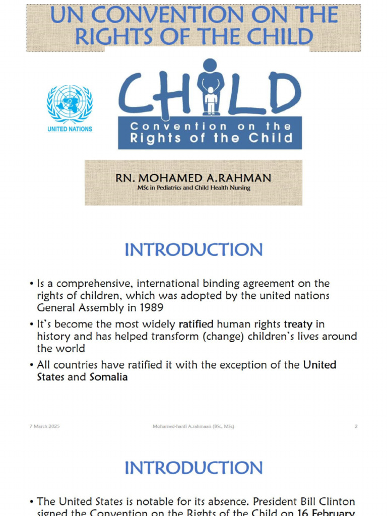 UN Convention On The Rights of The Child 1 | PDF