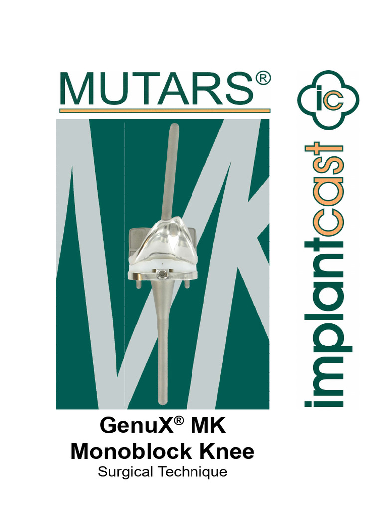 Técnica Quirúrgica GenuX MK Monoblock (Inglés) (13-04-2020) | PDF ...