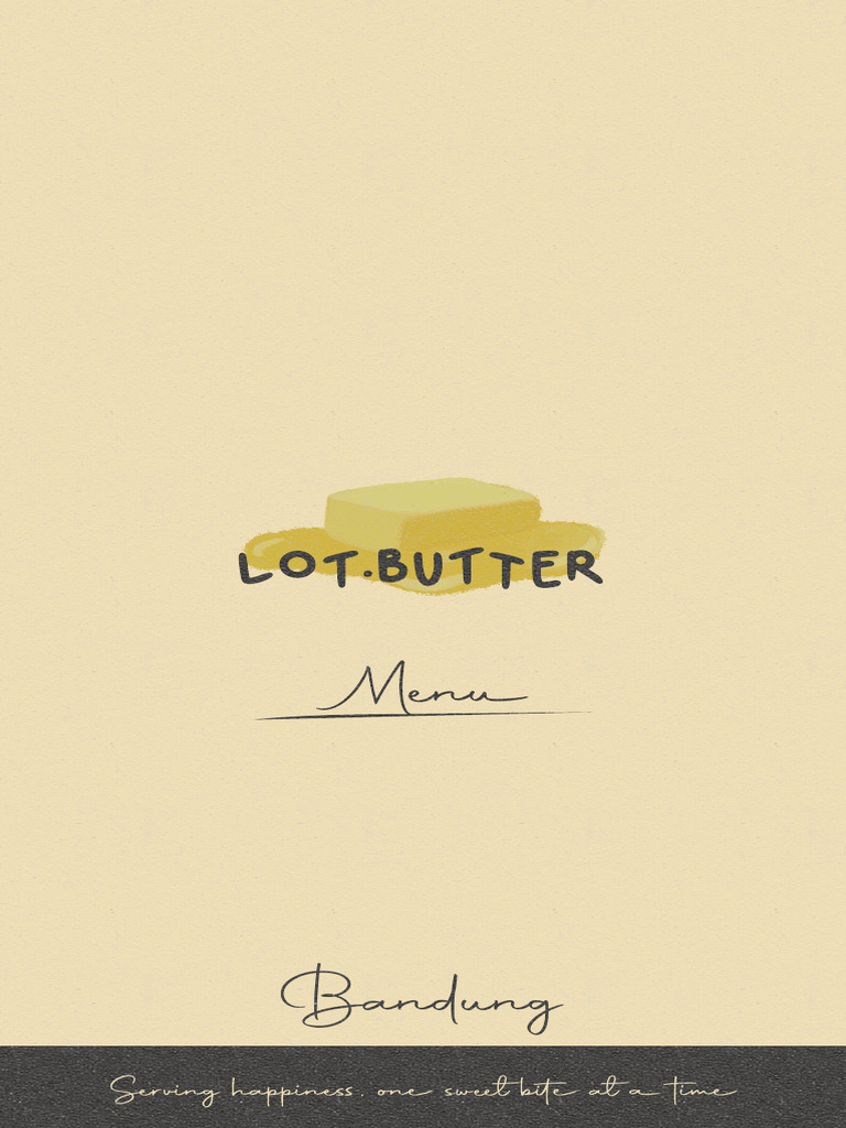 Lot Butter Menu 2023 Overview | PDF | Butter | Chocolate